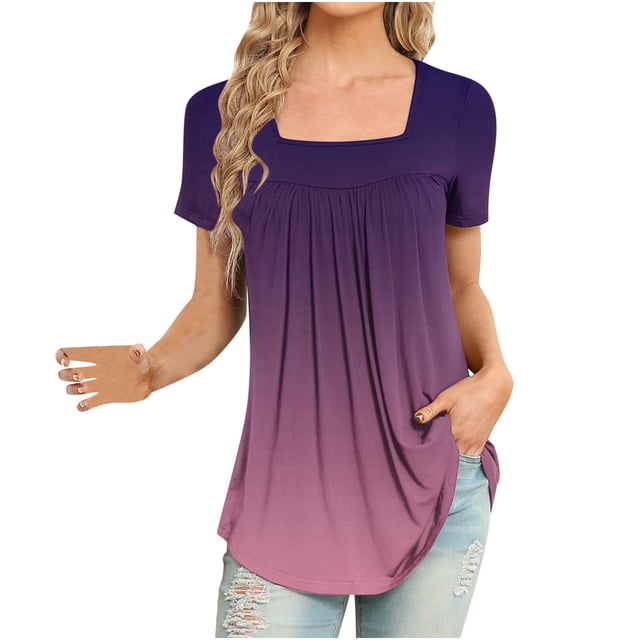 Pompotops T-Shirt Décontracté à Manches Courtes Imprimé Mode pour Femmes