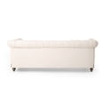 thumbnail image 6 of Harper & Bright Designs 3-Seat Chesterfield Sofa with Rolled Arms, Upholstered Mid-Century Loveseat Sofa with Padded Seat, Button Tufted Sofa with Nailhead Trim, Beige, 6 of 11