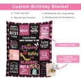 thumbnail image 3 of 50th Birthday Gifts for Women Personalized Happy Birthday Blanket for Women 1974 Birthday Gifts for Her Ladies Female Mom Daughter Wife Sister Grandma Best Friends Ideas Birthday Decorations Throw, 3 of 5