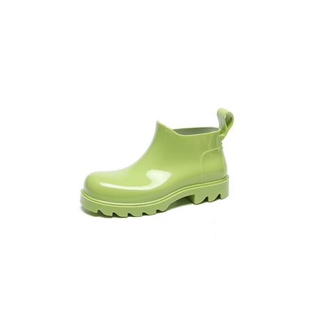 

Rockomi Ladies Garden Shoes Lightweight Rain Boots Slip Resistant Rubber Boot Women s Comfort Round Toe Waterproof Booties Non-slip Wide-Calf Rainboot Green 8