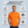 thumbnail image 3 of Gildan High Visibility Safety T-Shirt for Men Hi Vis Short Sleeve Work Reflective Shirts (Safety Green-Orange Pack 8, XL), 3 of 9