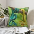 thumbnail image 6 of Xecao Blue Viper And Yellow Viper Snake Print Soft Velvet Decorative Throw Pillow Covers, Square Cushion Cases for Bed, Sofa, Living Room, Car, and Indoor Outdoor Use-16"x16", 6 of 8