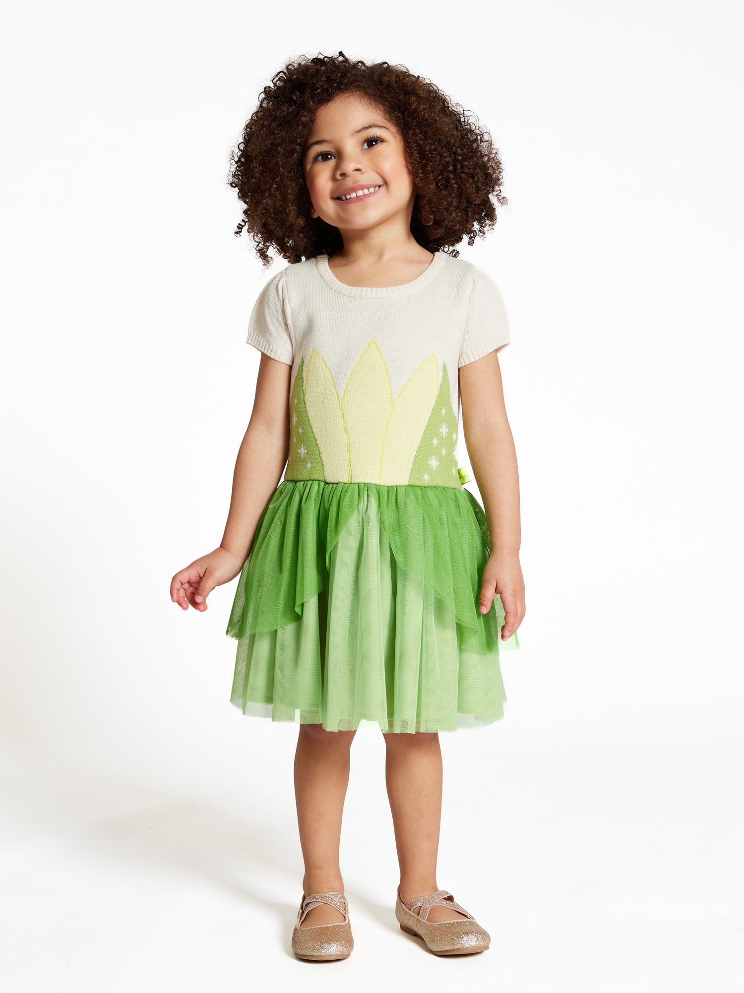 Disney Toddler Girls Princess Tiana Cosplay Dress, Sizes 12M-5T
