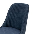 thumbnail image 4 of Chromcraft Fabric Upholstered Caster Chair in Vann Midnight Blue (set of 2), 4 of 5