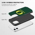 thumbnail image 2 of Apple iPhone 15 (6.1) / iPhone 14 (6.1) / iPhone 13 (6.1) - Licensed NCAA University of Oregon Ducks Logo on Green Textured Dual Layer Case, 2 of 5