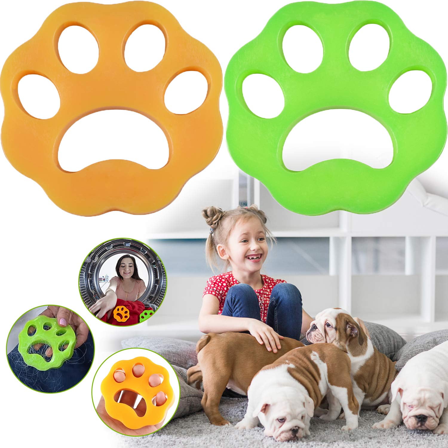 Pet Hair Remover for Laundry,Dogs and Cats Hair Catcher for Washing