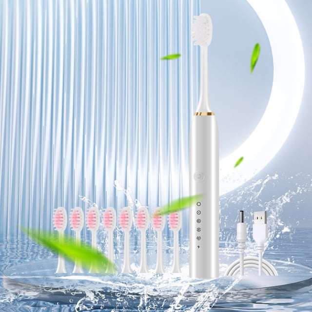 Electrodomésticos, cepillo de dientes eléctrico para adultos, recargable, cerdas suaves, sonido automático, herramienta de limpieza dental inteligente para parejas, cepillo de dientes eléctrico de plá