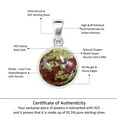 thumbnail image 6 of 925 Sterling Silver Pendant Natural Dragon Blood Jasper Handmade Jewelry, 6 of 8