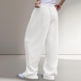 thumbnail image 5 of Men's Loose Wide Leg Pants Drawstring Waist Loose Sweatpants with Pockets, 5 of 8