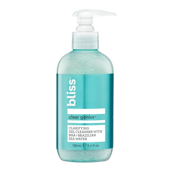 Bliss Clear Genius™ Gel Salicylic Facial Clarifying Cleanser With BHA Brazilian Sea Water, Normal to Breakout-Prone Skin, 6.4 fl oz