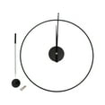 thumbnail image 3 of ChicHomey Classical Large Decorative Wall Clock with Pendulum,Metal Pointers & Hollow Modern,​​​​Silent Quartz Wall Clock for Living Room, Bedroom, Study, Office, 23.6" (Black), 3 of 12