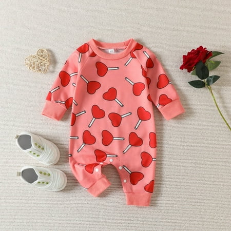 

Beppter Valentines Day Gift Sets Boys Romper&Jumpsuit Baby Unisex Cotton Heart Print Autumn Valentineâs Day Long Sleeve Romper Jumpsuit Set Clothes
