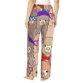 thumbnail image 3 of Disketp Cute Lamas Print Women'S Comfy Pajama Pants Casual Drawstring Palazzo Lounge Wide Leg Pants, 3 of 9