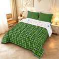 thumbnail image 2 of Manfei Modern Checkered Full Size Comforter Sets,Festive Christmas Bedding Comforter Set,Green White,Christmas Reversible,3pcs,1 Comforter and 2 Pillowcases,3pcs,1 Comforter and 2 Pillowcases, 2 of 7