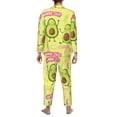 thumbnail image 5 of Bingfone Men'S Pajama Set 2 Piece Loungewear Pjs, Long Sleeve With Pajama Pants-Avocado Work Out, 5 of 9