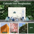 thumbnail image 4 of 20 Pack Flower Wall Panels 16 x 24 inch White Floral Flower Wall Mat Faux Flowers Backdrop for Photo Background Home Wedding Party, 4 of 11