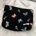 thumbnail image 4 of Caja de maquillaje portátil con bolsa de almacenamiento de cosméticos de mariposa bordada para regalos de vacaciones, 4 of 8