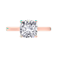 thumbnail image 4 of Naples - Moissanite Cushion Cut Lab Diamond Solitaire Engagement Ring, 4 of 5