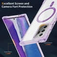 thumbnail image 6 of For Samsung Galaxy Note 20 Ultra Case Phone Cover, Non-Yellowing Transparent Four Corners Thickened Military Grade Shockproof Protective Phone Case, Anti-Scratch Phone Case, Purple, 6 of 8
