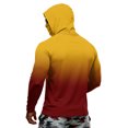 thumbnail image 4 of CUKOLSXA Men's Athletic Hoodies, Thin Hoodies for Men, Hiking Shirt, UPF 50+ Sun Hoodie Mens Gradient Color Long Sleeve Sunshine Protection Fishing Shirts Rash Guard Outdoor Sun Shirt, Orange, XXL, 4 of 5