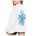 thumbnail image 4 of LUOGENLI Hoodies Sweatshirt Hoodies for Girls 10-12 Years Old Girls' Fashion Casual Printed Long Sleeved Hoodie Top Girls Hoodies Size 5T Sweatshirts for Girls 12-14 White 5-6 Years, 4 of 7