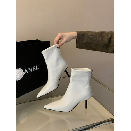 

HHH Pointed Toe Stiletto Heel Skinny Boots 2024 Autumn and Winter New Fashion Short Boots Simple Stretch Boots Ankle Boots