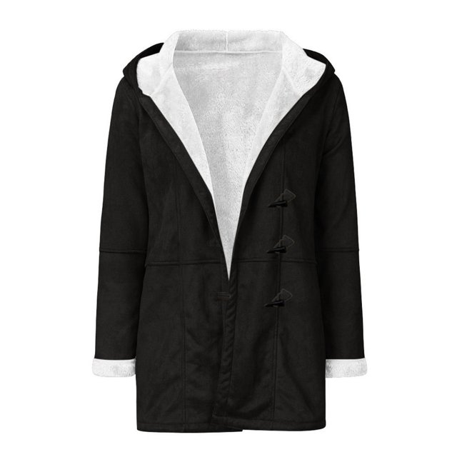 Ketyyh-chn99 Red Bomber Jacket Cardigans for Women Fuzzy Open Front Hooded Cardigans Winter Coats with Pocket