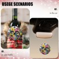 thumbnail image 4 of Funny Christmas Ornament,Gorgeous Flower - Swamped Skull,Xmas Round Ceramic Pendant, 4 of 6