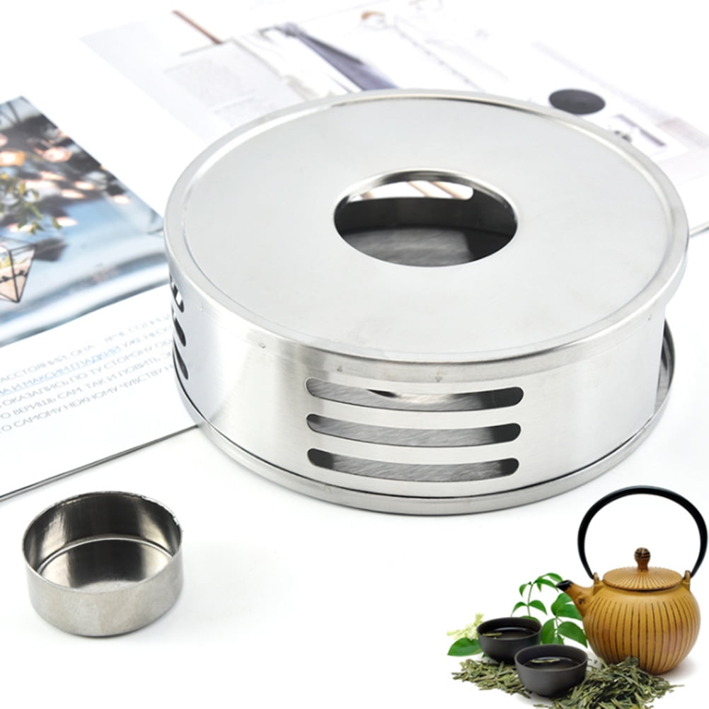 Stainless Steel Candles Round Base Heater Coffee Tea Teapot Light Warmer Holder
