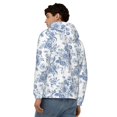 thumbnail image 4 of Goofa Rose Flowers Pattern Mens Full-zip Hoodie, Zip-up Pullover Hooded Sweatshirt, Kangaroo Pocket Hoodie Ideal for Daily Wear, Travel, and Home-, 4 of 5