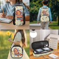 thumbnail image 3 of Garronmavis 4-Piece Kids Girls Backpack Set for Elementary School Use, Includes Backpack, Lunch Bag, Pencil Case, Water Holder Case, Space Capybara Print School Bag for Daily Use, 3 of 8