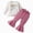 H154-Pink, variant on TOWED22 Baby Kids Girl Outfits Fall Winter Clothing 2pcs Set Long Sleeve Sweatshirt and Pants Clothes(Pink,12-18 M)