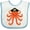 White and Blue, variant on Inktastic Pirate Octopus Kids Funny Boys or Girls Baby Bib
