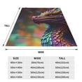thumbnail image 3 of Bixox Fleece Blanket Rainbow Scales Fantasy Dragon Pattern Super Soft Double-Sided Microfiber Flannel Blanket for Sofa, Bed, Couch,Suitable for All Seasons - 50"x40", 3 of 5