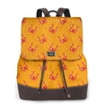 thumbnail image 1 of Balery Red Crab Mochila de Cuero para Mujeres, Gran Capacidad, Bolsa de Viaje Multifuncional, Mochila de Cuero y Bolsa de Hombro para Mujeres, 1 of 4