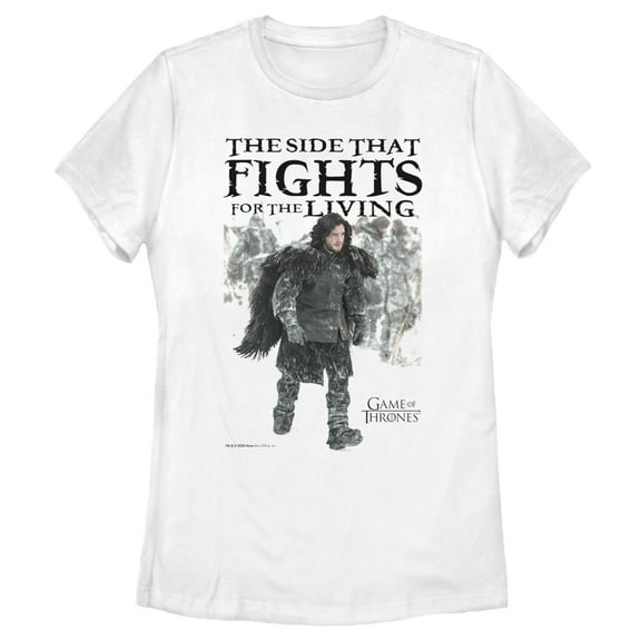 Women's Game of Thrones Night's Watch Fight for Living Graphic Tee White Medium