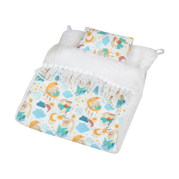 Juego de ropa de cama para muñecas, juego de simulación, accesorios de bricolaje, mantas para muñecas de bebé, sábanas y almohadas para muñecas de 15 E