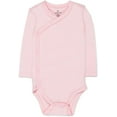 thumbnail image 4 of HonestBaby 3-Pack Organic Cotton Long Sleeve Side-Snap Kimono Bodysuits, Love Dot, 0-3 Months, 4 of 7