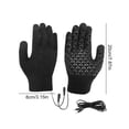 thumbnail image 4 of Guantes Punto Con Calefacción USB Ciclismo Invierno para Al Aire Libre () Negros, 4 of 4