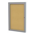 thumbnail image 2 of Ghent's Wood 48" x 96" 3 Door Enclosed Bulletin Board in Natural, 2 of 2