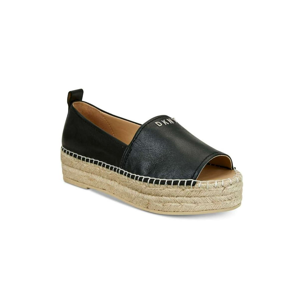 DKNY - DKNY Womens Mer Leather Peep Toe Casual Espadrille Sandals ...