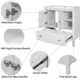thumbnail image 6 of Wooden Bathroom Vanity with Ceramic Sink - White, 6 of 34