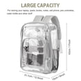 thumbnail image 2 of Student Clear Backpack, Large Heavy Duty PVC Transparent Backpack, See Through With Reinforced Straps Backpack Clear Bookbag For School, Sports, Work, Travel, College,Grey Black Pink Purple, 2 of 5