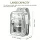 thumbnail image 3 of Mochila Transparente Grande De PVC Resistente Para Estudiantes, Con Correas Reforzadas Y Bolsa Transparente Para Libros, Ideal Para La Escuela, Deportes, Trabajo, Viajes Y Universidad, En Gris, Negro,, 3 of 4