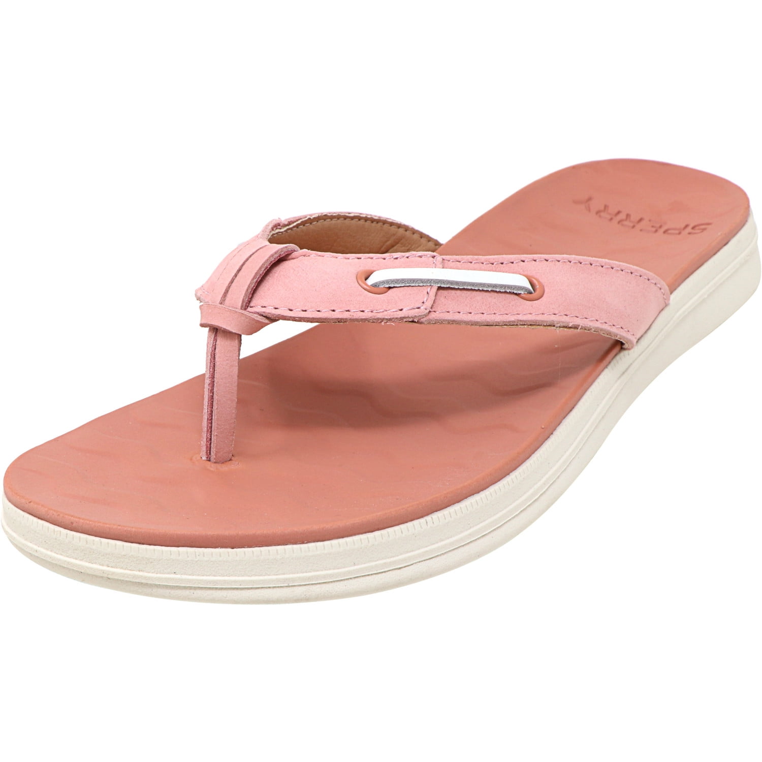 sperry leather flip flops