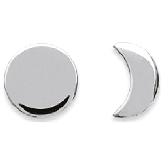 Mystigrey Moon and Sun .925 Sterling Silver Plated Rhodium Stud Earrings for Women