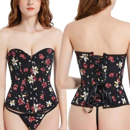 

Fiomva Women’s Fashion Floral Buckle back Bandage Body Shaping Corset