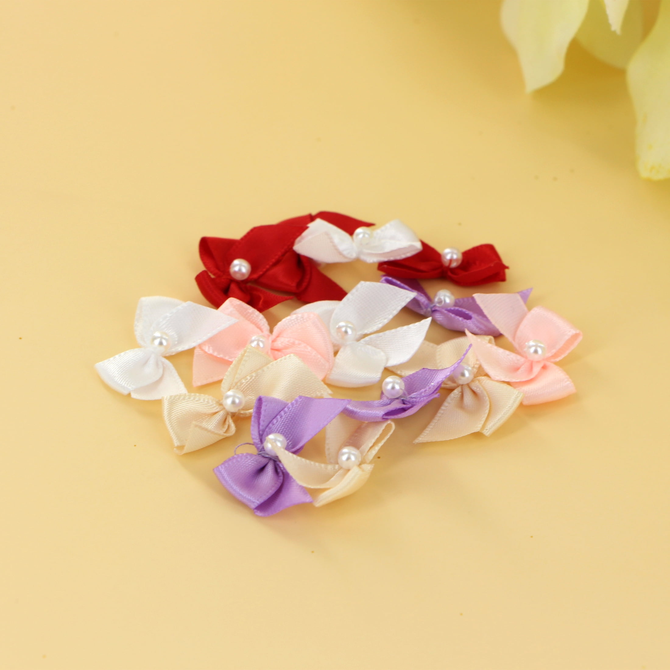 UNIQUE CREATIV, Loop Bow, Accessories, 100% Polyester, 40 pcs, Assorted, 2.5cm x 2cm (1" x ⅛")