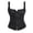 Black, variant on Women's Lace up Gothic Jacquard Shoulder Straps Tank Overbust Shapewear Corset Bustiers Top, Pink Size M