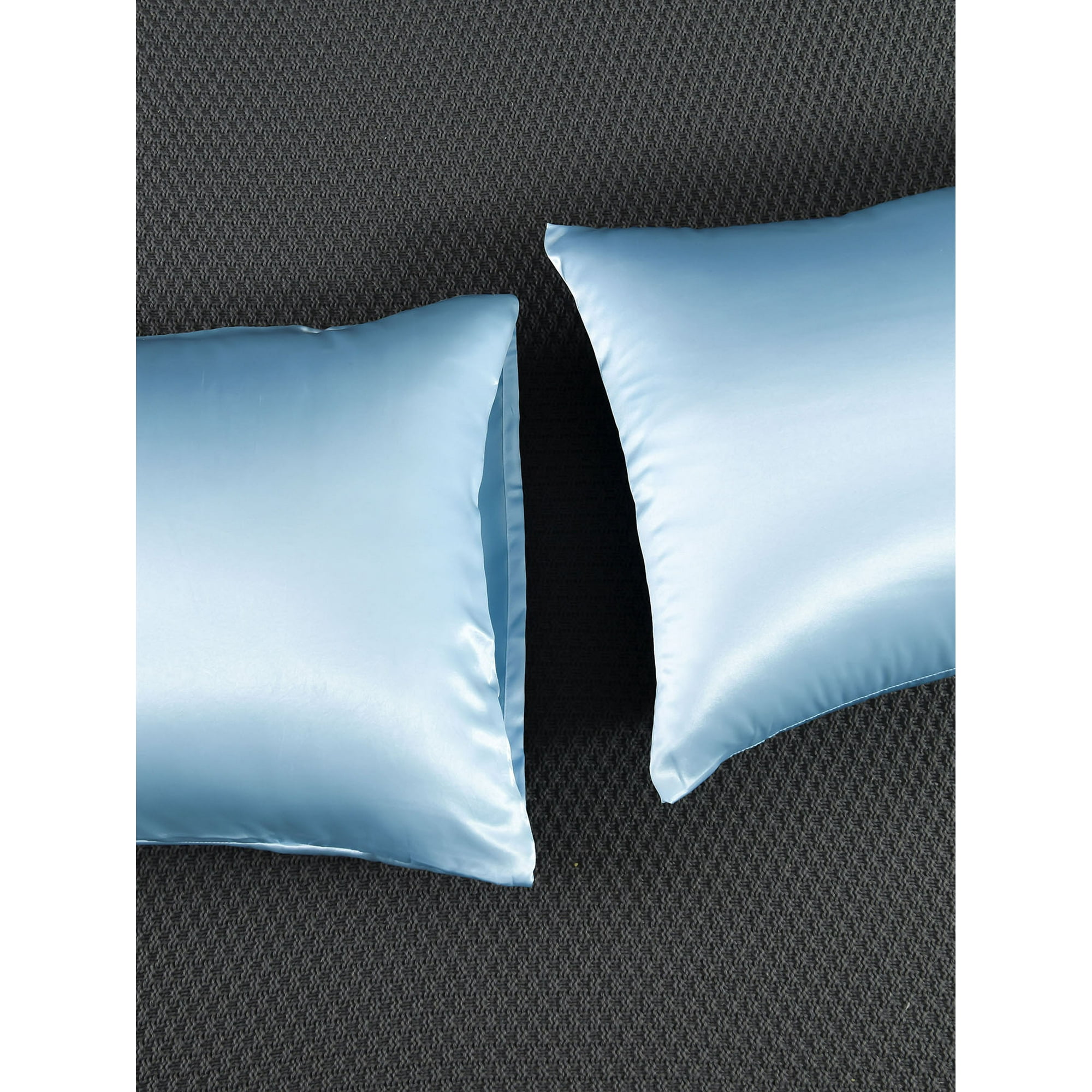 Blue satin pillow discount